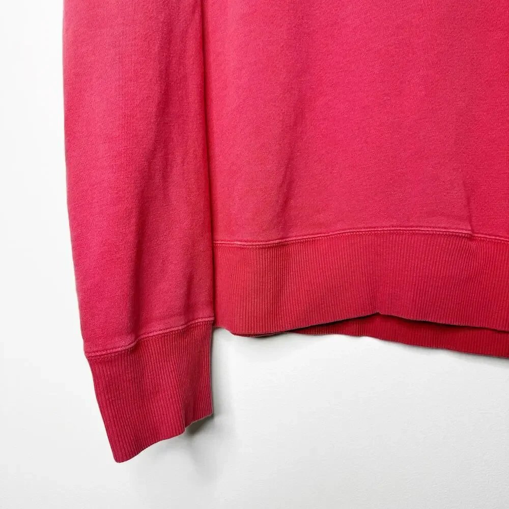 Polo Ralph Lauren Fleece Lined Mock Neck Henley Sweatshirt Red Men’s Large